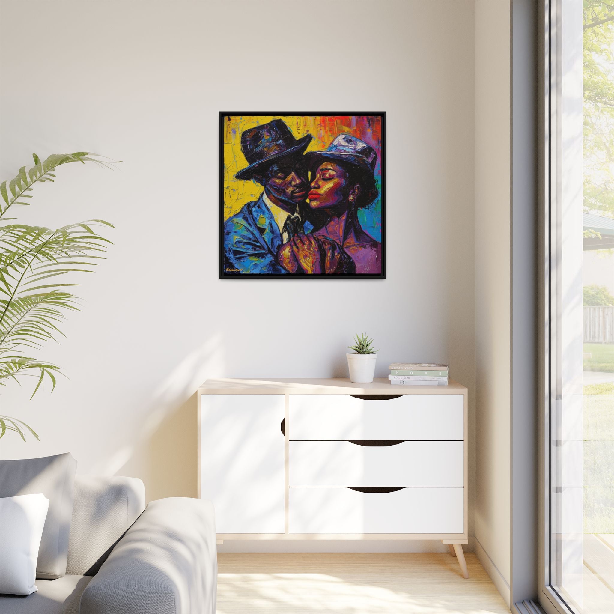 INTIMATE HARMONY A COUPLE'S COLOURFUL EMBRACE