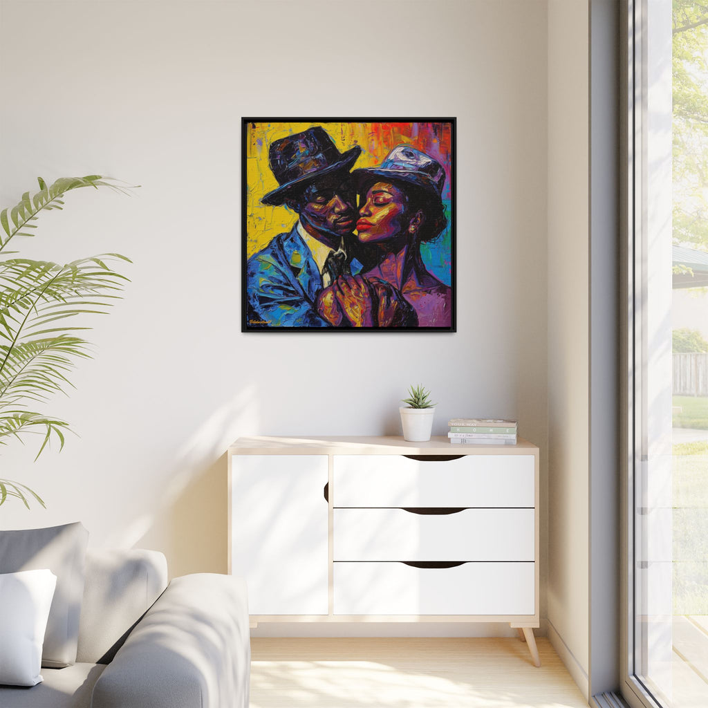 INTIMATE HARMONY A COUPLE'S COLOURFUL EMBRACE